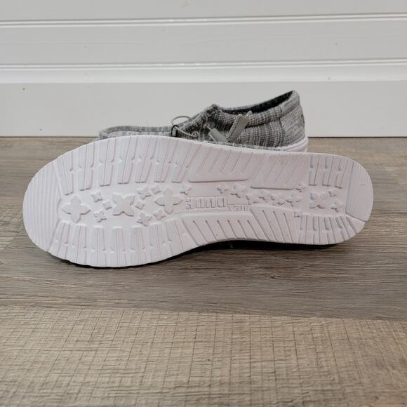 NEW Hey Dude Mens Size 12 Wally Stretch Mix Shoes Granite Gray Slip On Casual - Picture 6 of 9